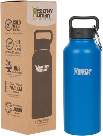 Stainless Steel Water Bottle | Double Walled Vacuum Insulated Water Thermos for Adults | Eco-Friendly Travel Bottles with Leak Proof Lid (Bahama, 32 Oz/ 946 ML)
